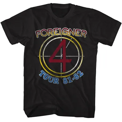 Buy Foreigner 4 Tour 81-82 Crosshairs Men's T Shirt Rock Band Music Merch • 39.92£