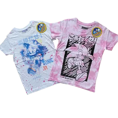 Buy Boys Girls Sonic The Hedgehog T Shirt Top Gamer Tshirt Age 8 - 14 Years • 4.95£