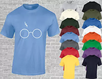 Buy Lightning Glasses Mens T Shirt Funny Potter Fan Design Wizard Wand New Unisex • 8.99£
