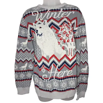 Buy Game Of Thrones M Winter Wolf Holiday Knit Long Sleeve Sweater GOT John Snow  • 14.53£