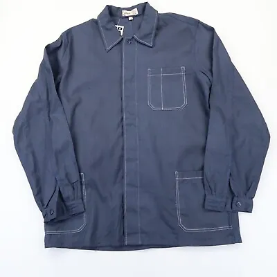 Buy VINTAGE French EU Worker CHORE Work Shirt Jacket Deadstock SZ S / M (M343) • 25.95£