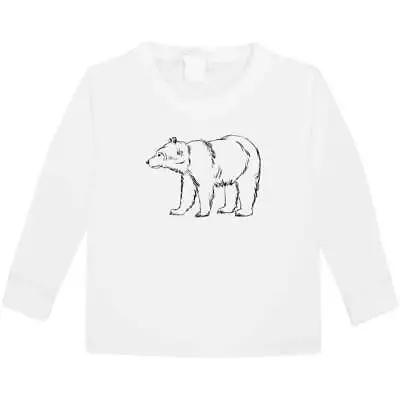 Buy 'Bear Line Art' Children's / Kid's Long Sleeve Cotton T-Shirts (KL045970) • 9.99£