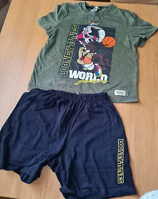 Buy M&Co Kids Looney Tunes World Games Summer Pyjamas - Size 9 - 10 Years • 2.50£