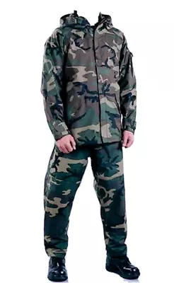 Buy US Woodland Camouflage Ecwcs Cold Wet Weather Army Parka Jacket Pants Small Reg • 145.82£