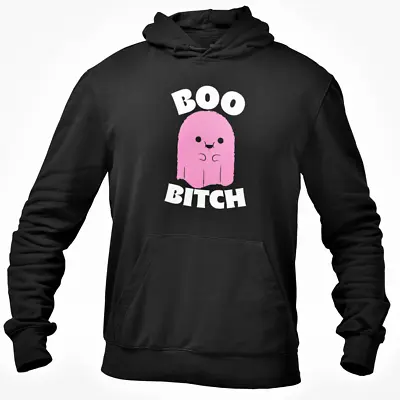 Buy Boo B*tch Halloween Ghost Hoodie Hooded Sweatshirt Cute Sassy Spooky Pullover • 24.99£