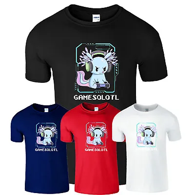 Buy Game Gamer Axolotl Games Top Birthday Gift Trendy Mens Kids T-Shirt Tee Top • 7.99£