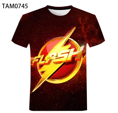 Buy The Flash 3d Print T-shirts Men Women Fashion Summer Short Sleeve Tee Tops • 16.79£