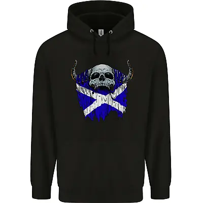 Buy Scotland Flag Skull Scottish Biker Gothic Mens 80% Cotton Hoodie • 20.99£