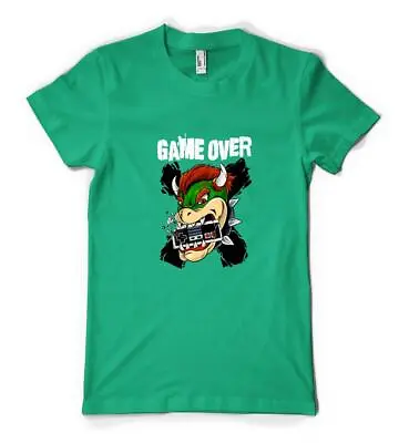 Buy Gamer Mario Gaming Plumber Bowser Game Over Personalised Adults Unisex T-Shirt • 17.49£