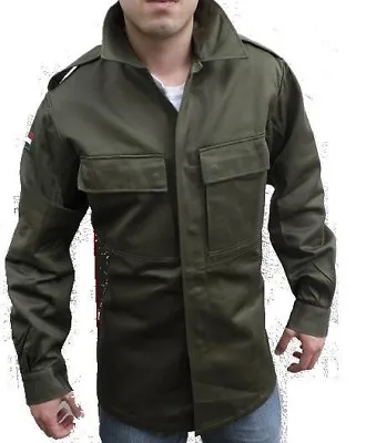 Buy Mens Military Field Army Combat Jacket BDU Coat Olive Drab Vintage Surplus S M L • 21.99£