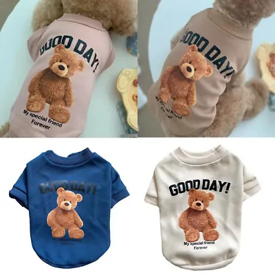 Buy Pet Dog Hoodie Sweater Jumper Coat Warm Dogs Clothes Puppy Apparel Vest T Shirt • 4.37£