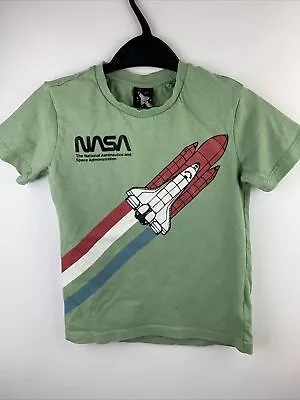 Buy Next NASA Rocket Green T-shirt 6 Years  • 3.50£