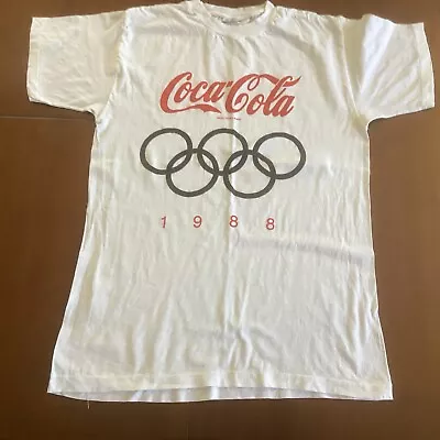 Buy Vintage Coca-Cola 1988 Olympic T Shirt • 1.99£