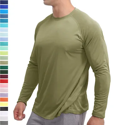 Buy UPF 50+ Men's Sun Protection Long Sleeve UV T-Shirt Outdoor Sport Fishing Shirts • 16.79£