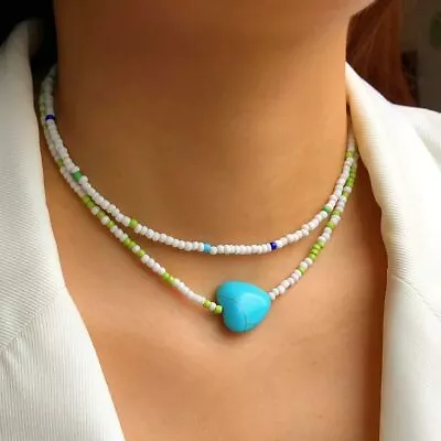 Buy Bohemia Colourful Beaded Fahsion Choker Necklace Women Girls Jewellery Gift UK • 3.49£