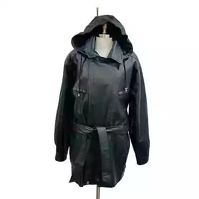 Buy Wilson Leather Experts Coat Women's Large Black Belted Matrix Streetwear • 184.23£