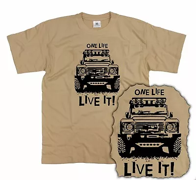 Buy Landrover Defender 90 110 One Life Live It Off Road Land Rover Mens T Shirt • 12.99£