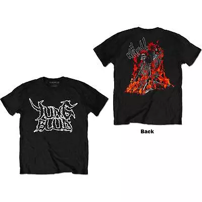 Buy Yungblud Unisex T-Shirt: Weird Flaming Skeletons (Back Print) OFFICIAL NEW  • 19.88£