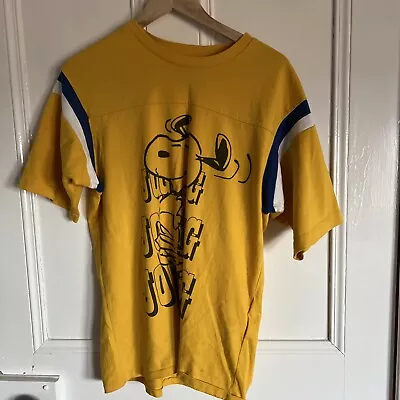 Buy LEVI'S X PEANUTS T-Shirt Snoopy Jogging  Yellow Blue White Size Small  • 10.99£