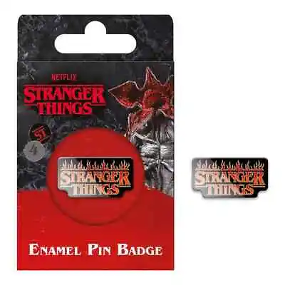 Buy Stranger Things Fire Logo Enamel Pin Badge New 100% Official Merch • 5.55£