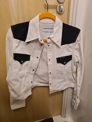 Buy White And Black Calvin Klein Jean Jacket • 14.99£