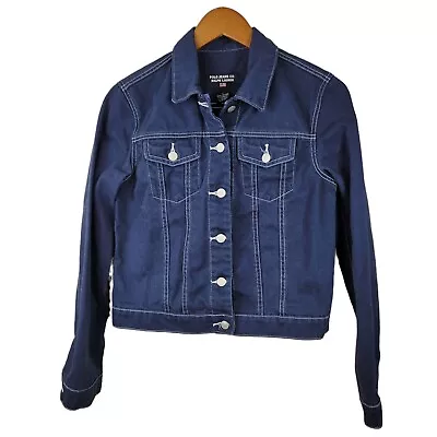 Buy Polo Ralph Lauren Size Large Denim Jean Jacket Coat Button Up Western Dark Wash • 18.63£