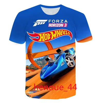 Buy Unisex 3D Hot Wheels Casual Short Sleeve T-Shirt Tee Pullover Top Xmas Gifts UK • 9.59£