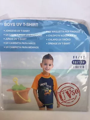Buy Boy Or Girl UV Protection T Shirts Pink Or Blue With Summer Scenes 2-3 / 3-4 Yrs • 5.99£