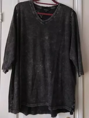 Buy BNWOT Ulla Popken T Shirt Plus Size 24 26  Grey / Black Acid Wash • 18£