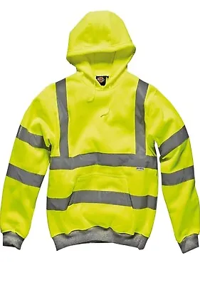 Buy Dickies High Visibility Hoodie Safety Work Hoody Jacket Size Medium  • 29.99£