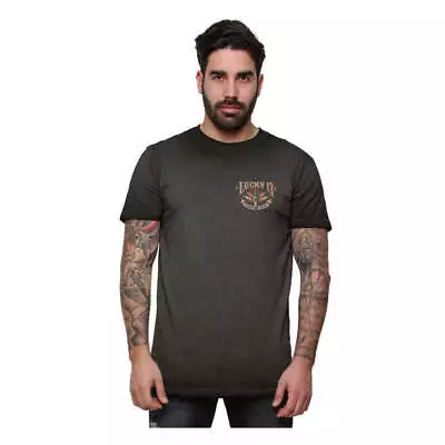 Buy Lucky 13 Amped Moto Motorcycle Motorbike Casual T-Shirt Washed Black • 30.50£