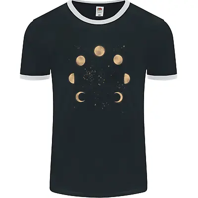 Buy Moon Phases Eclipse Full Moon Supermoon Mens Ringer T-Shirt FotL • 8.99£