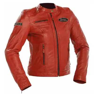 Buy Richa Sturgis Ladies Motorcycle Motorbike Leather Jacket Red - UK 18 • 224.33£