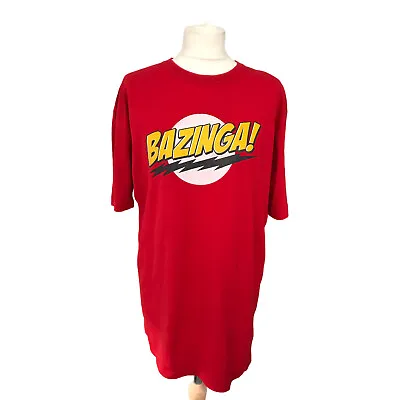 Buy Big Bang Red Bazinga Sheldon T-shirt Large (P9) • 7.99£