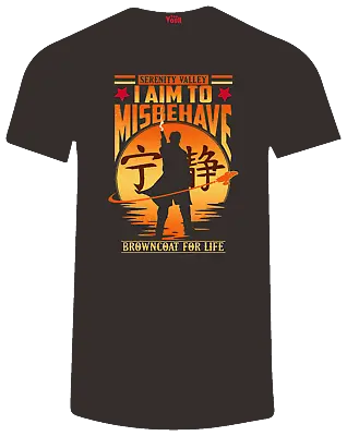 Buy Misbehave T-Shirt - Firefly Browncoat Serenity Valley • 16.99£