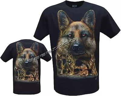 Buy New German Shepherd Dog 100% Cotton T- Shirt Front & Back Print M -4XL • 12.99£