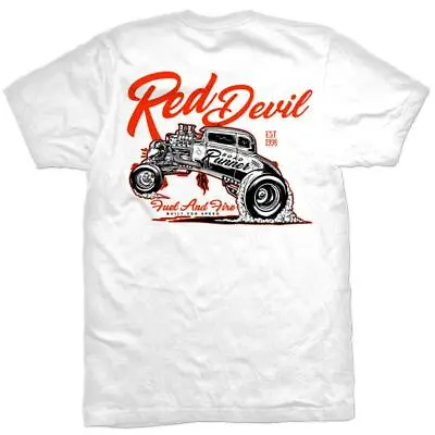 Buy NEW Red Devil Clothing ROAD RUNNER WHITE Tee Shirt SMALL-5XLARGE #MPT-226-FB-WHI • 35.41£