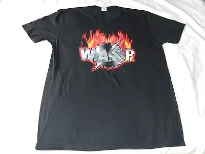 Buy W.A.S.P.  Wasp Flame Burning Logo T-Shirt (L)  New • 10£