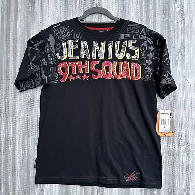 Buy Akademiks T Shirt Boys Youth Large  Jeanius 9th Squad Keep The Peace End War New • 17.21£