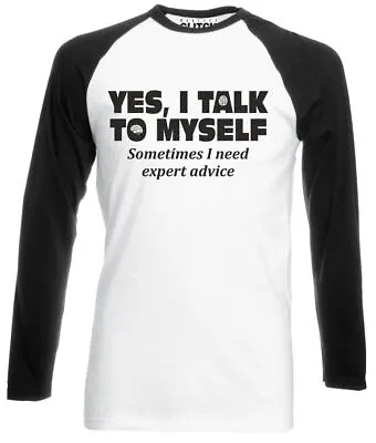 Buy I Need Expert Advice Men's Baseball Shirt Long Sleeve Funny Smart Cocky Slogan • 15.99£
