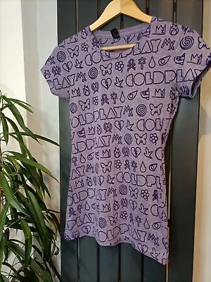 Buy Royal Apparel Burnout Coldplay Purple T-shirt Size S VGC Short Sleeve Tee Top • 12.99£