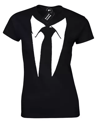 Buy Shirt And Tie Ladies T Shirt Funny Novelty Fancy Dress Party Stag Tuxedo Joke • 7.99£