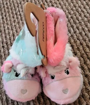 Buy Girls Infant Toddler Unicorn Slippers Size 6/7 (Eur 22/24) BNWT • 4£
