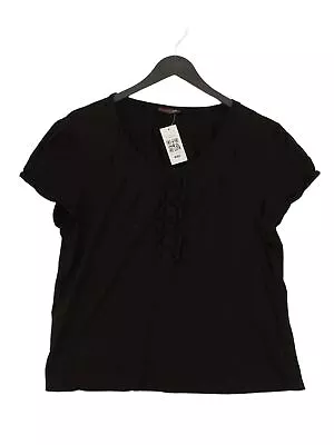 Buy Wrap Women's T-Shirt UK 20 Black Lyocell Modal With Other Basic • 8£