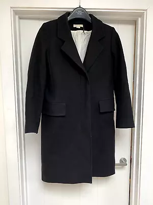 Buy Black H&M Tailored Button Long Wool Winter Coat Women UK 12 EU 38 US 8 • 6£