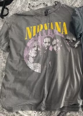Buy Nirvana T Shirt Grunge Rock Band Merch Tee Kurt Cobain Dave Grohl Size Medium • 14.30£