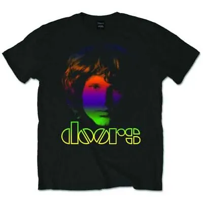 Buy Officially Licensed The Doors Morrison Gradient Mens Black T Shirt The Doors Tee • 14.50£