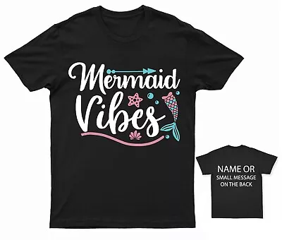 Buy Mermaid T-shirt  Mermaid Vibes Cute Funny Sea Beach Ladies Women Gift Party • 13.95£