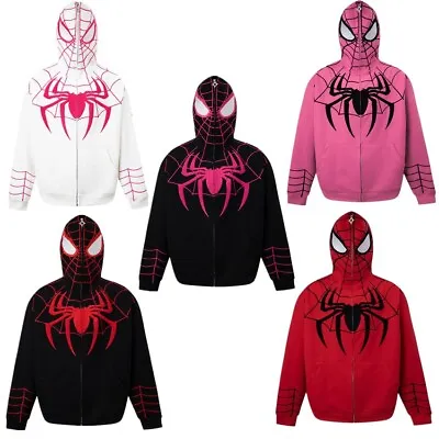 Buy Unisex Marvels Spiderman Hoodies Sweatshirt Zipper Coat Jumper Jacket Xmas Gifts • 22.19£