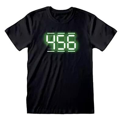 Buy Squid Game - 456 Digital Text Unisex Black T-Shirt Small - Small - U - K777z • 13.09£